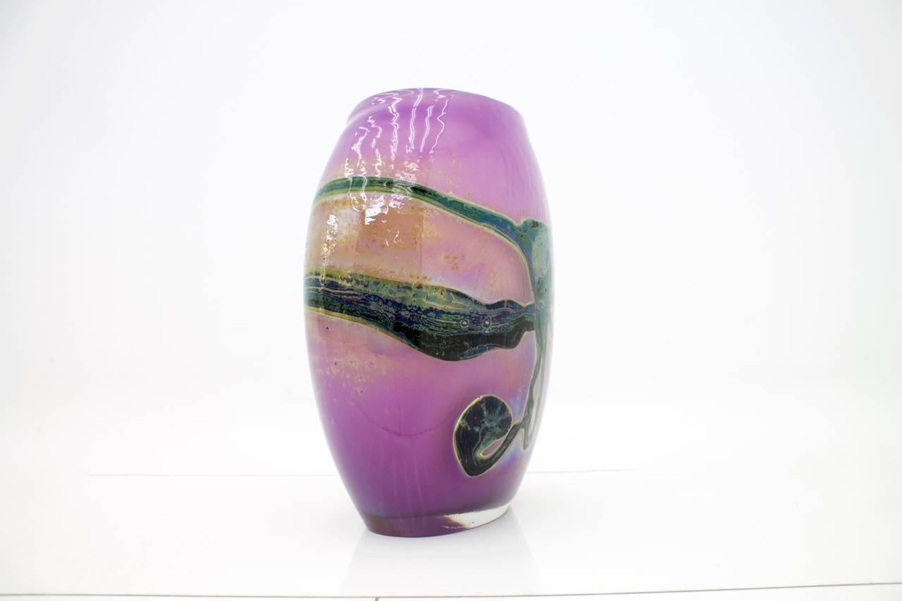 Large A Val Saint Lambert Studio glass vase by Samuel Herman 1970s
Excellent condition.