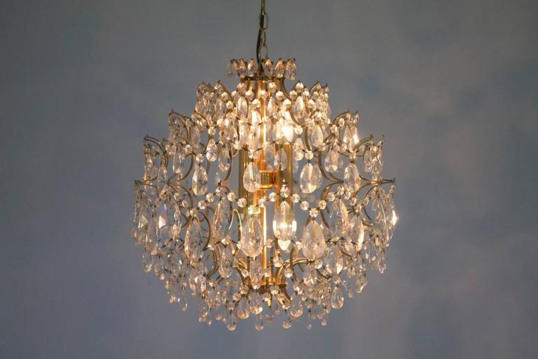 Swarovski Crystal Glass Chandelier, 1970s For Sale at 1stdibs