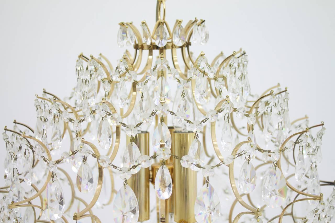 Swarovski Crystal Glass Chandelier, 1970s For Sale at 1stdibs