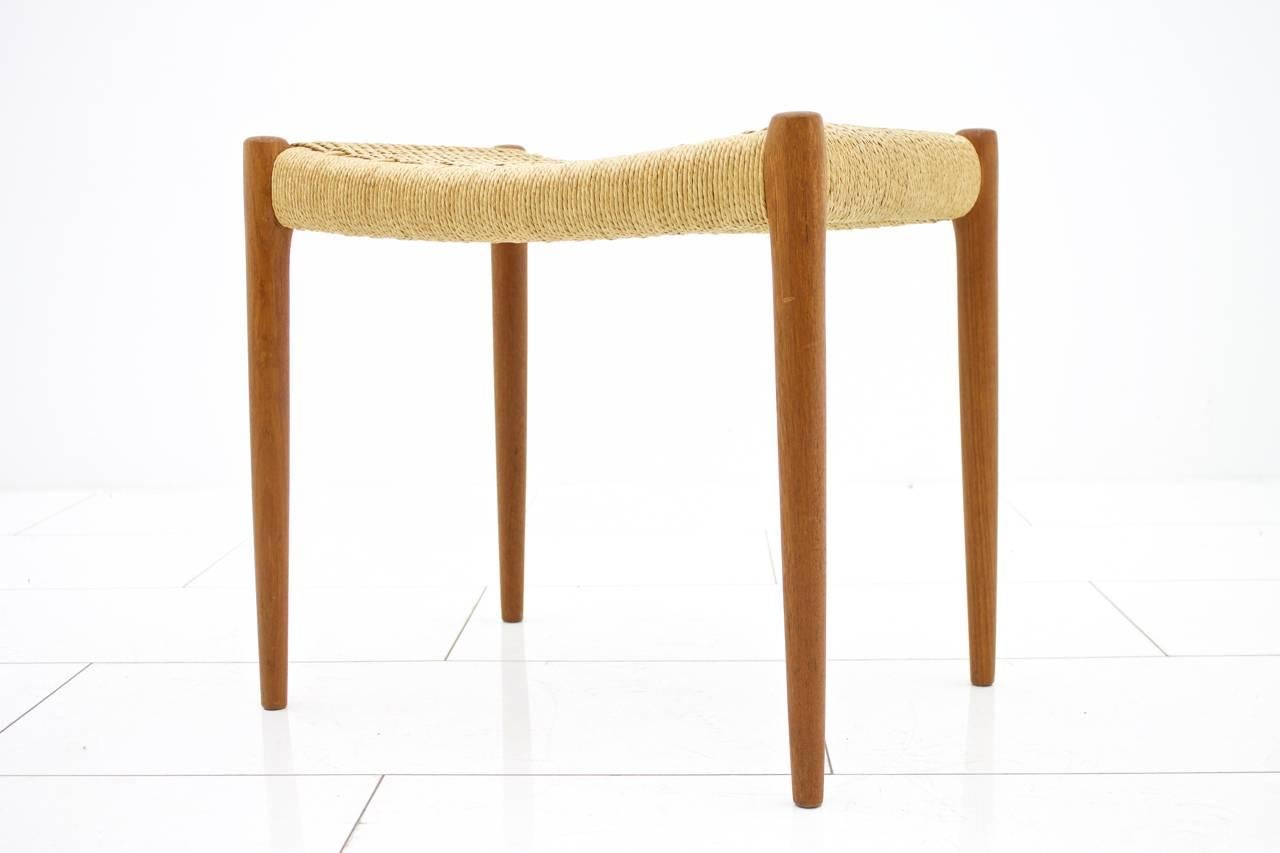 Danish teak and papercord stool by Niels O. Møller.

Worldwide shipping.