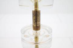 Brass and Glass Table Lamp by Luxus Sweden, circa 1960s