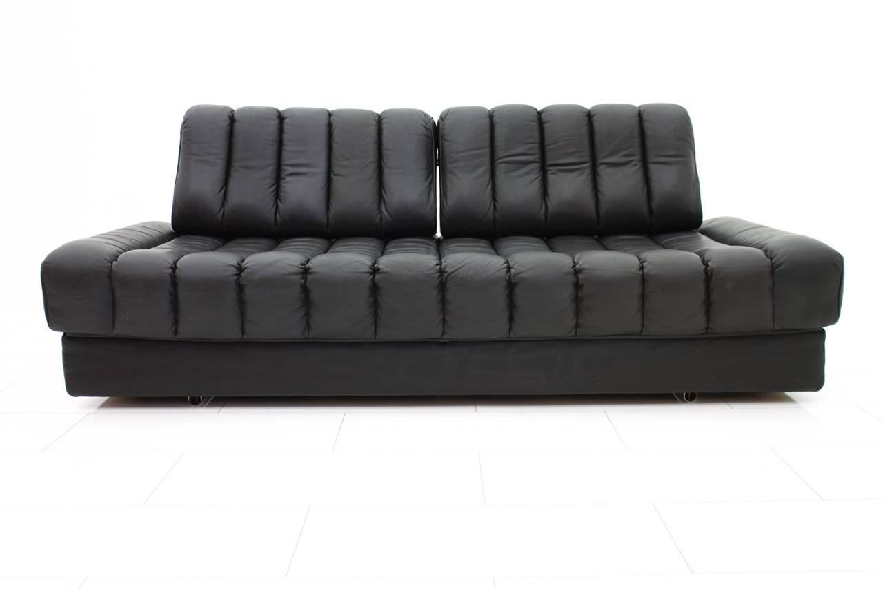 De Sede Sofa and Daybed DS 85 in Dark Brown Leather, Switzerland, 1960s For Sale 3