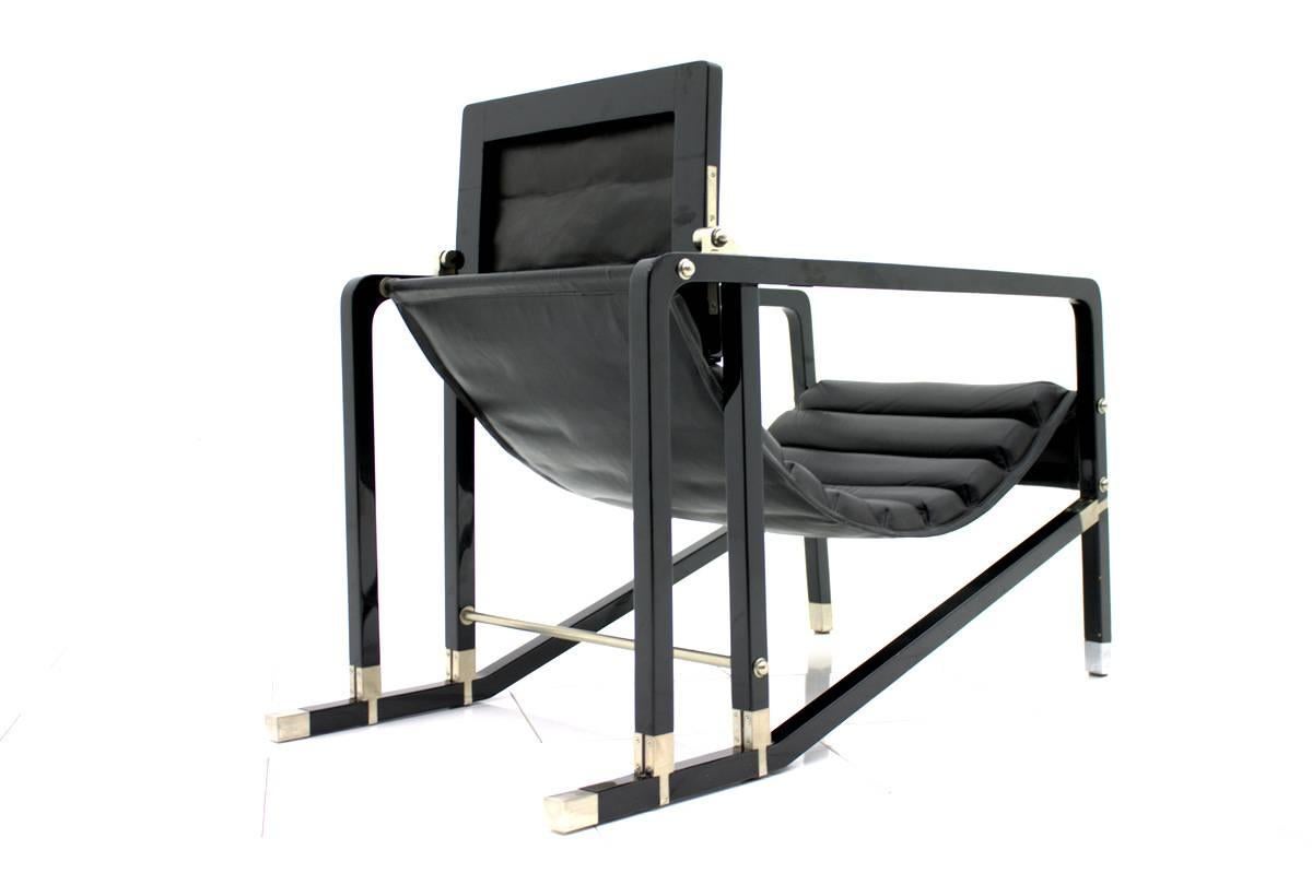 Mid-Century Modern Eileen Gray Transat Lounge Chair by Ecart International, 1980s For Sale
