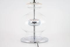 Large Glass and Chrom Table Lamp by Richard Essig, 1970s