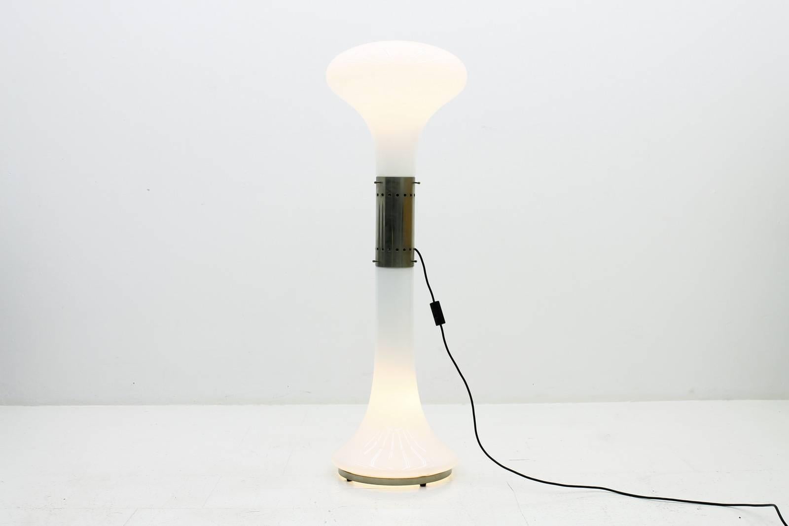 Carlo Nason Glass Floor Lamp Numerati Soffiato by Mazzega Italy 1960s In Good Condition In Frankfurt / Dreieich, DE