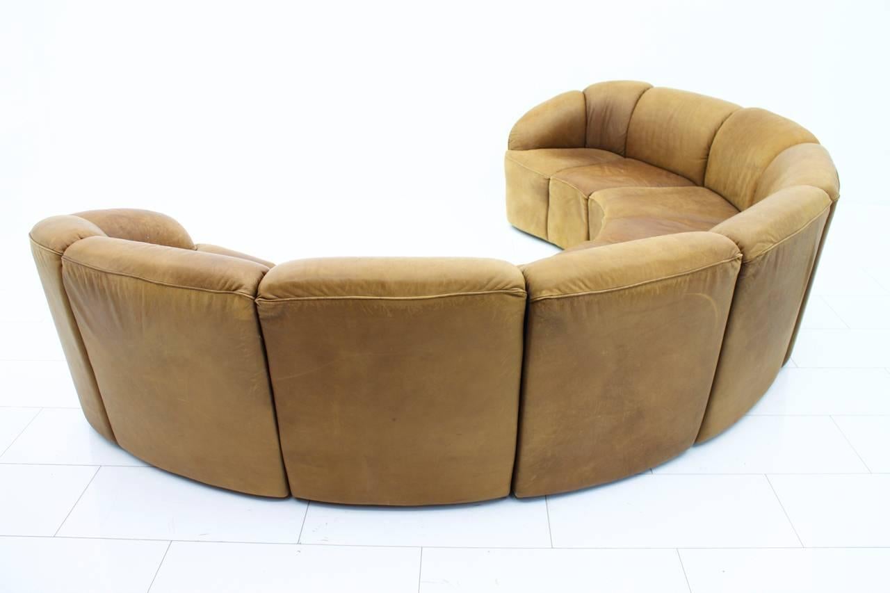 Mid-20th Century Leather Lounge Sofa by Walter Knoll, 1960s