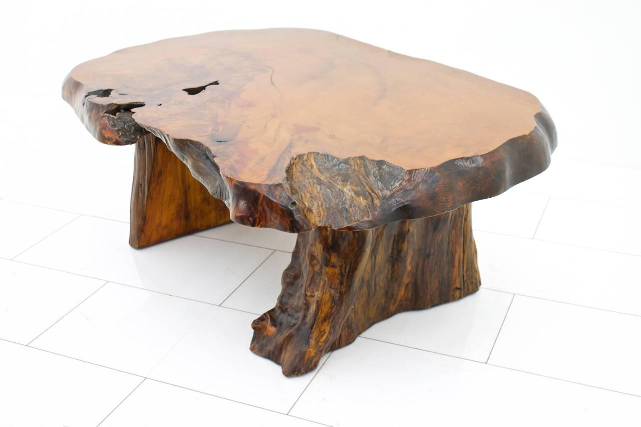 Mid-20th Century Solid Root Wood Coffee Table, 1960s