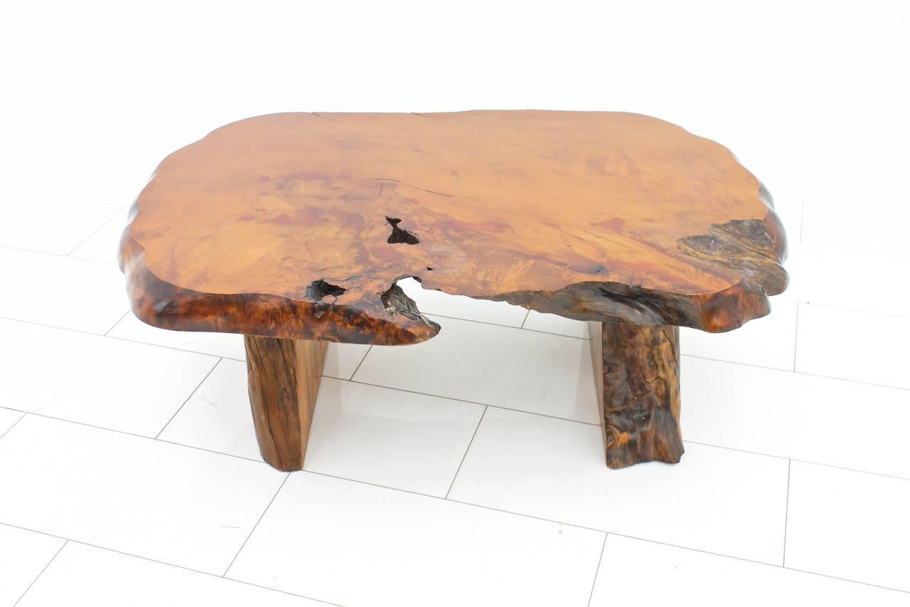 Mid-Century Modern Solid Root Wood Coffee Table, 1960s