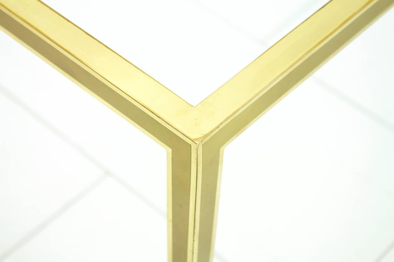 Brass and Glass Coffee Table by Vereinigte Werkstätten, Germany 1960s For Sale 2