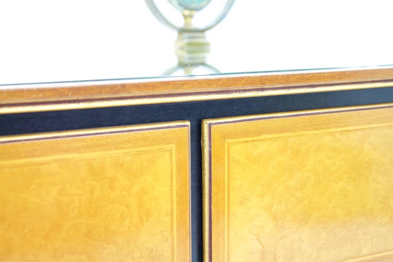 Beautiful Console Table, Sideboard with Brass and Mirror, Italy, 1960s For Sale 4