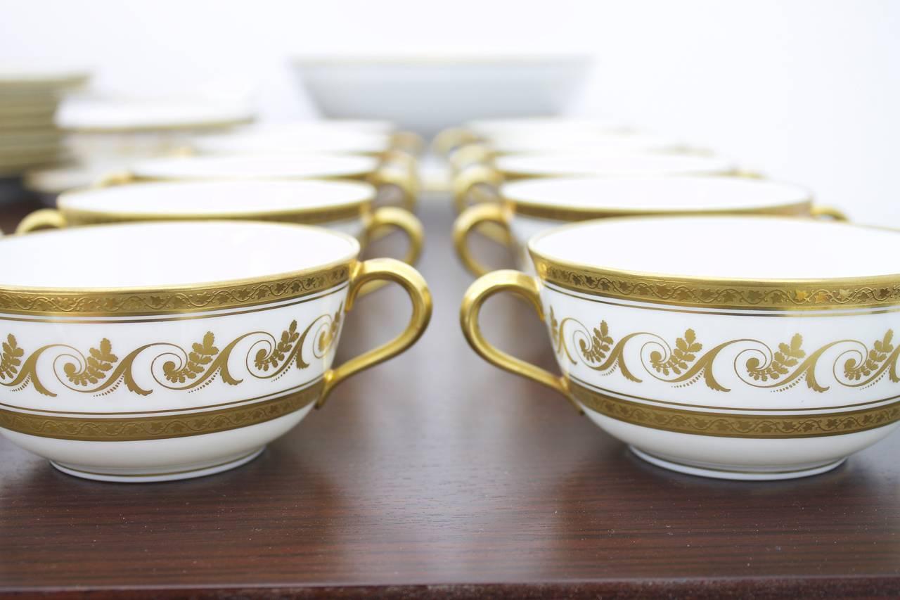 Gold Plate Richard Ginori Dining & Coffee Porcelain Set 
