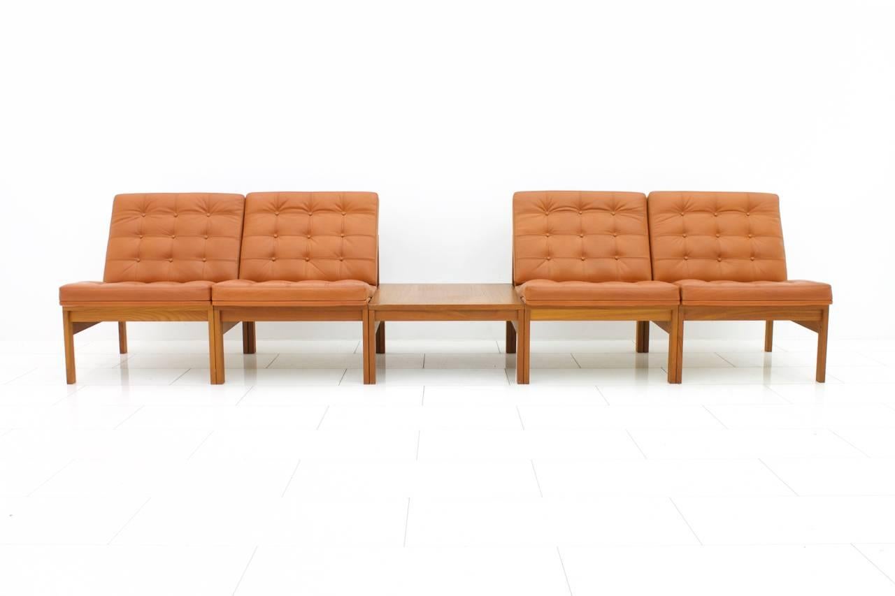 Barbizon School Torben Lind and Ole Gjerlov Modular Seating Sofa Chairs for France & Son Denmark For Sale