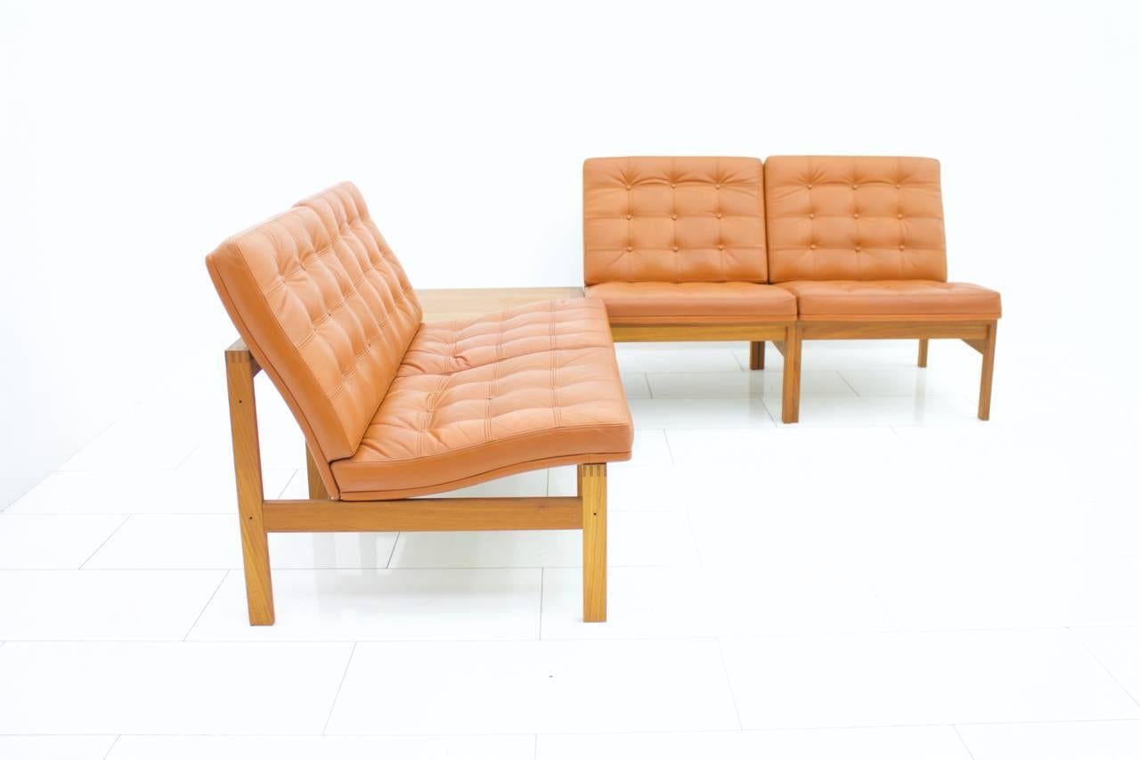 Danish Torben Lind and Ole Gjerlov Modular Seating Sofa Chairs for France & Son Denmark For Sale