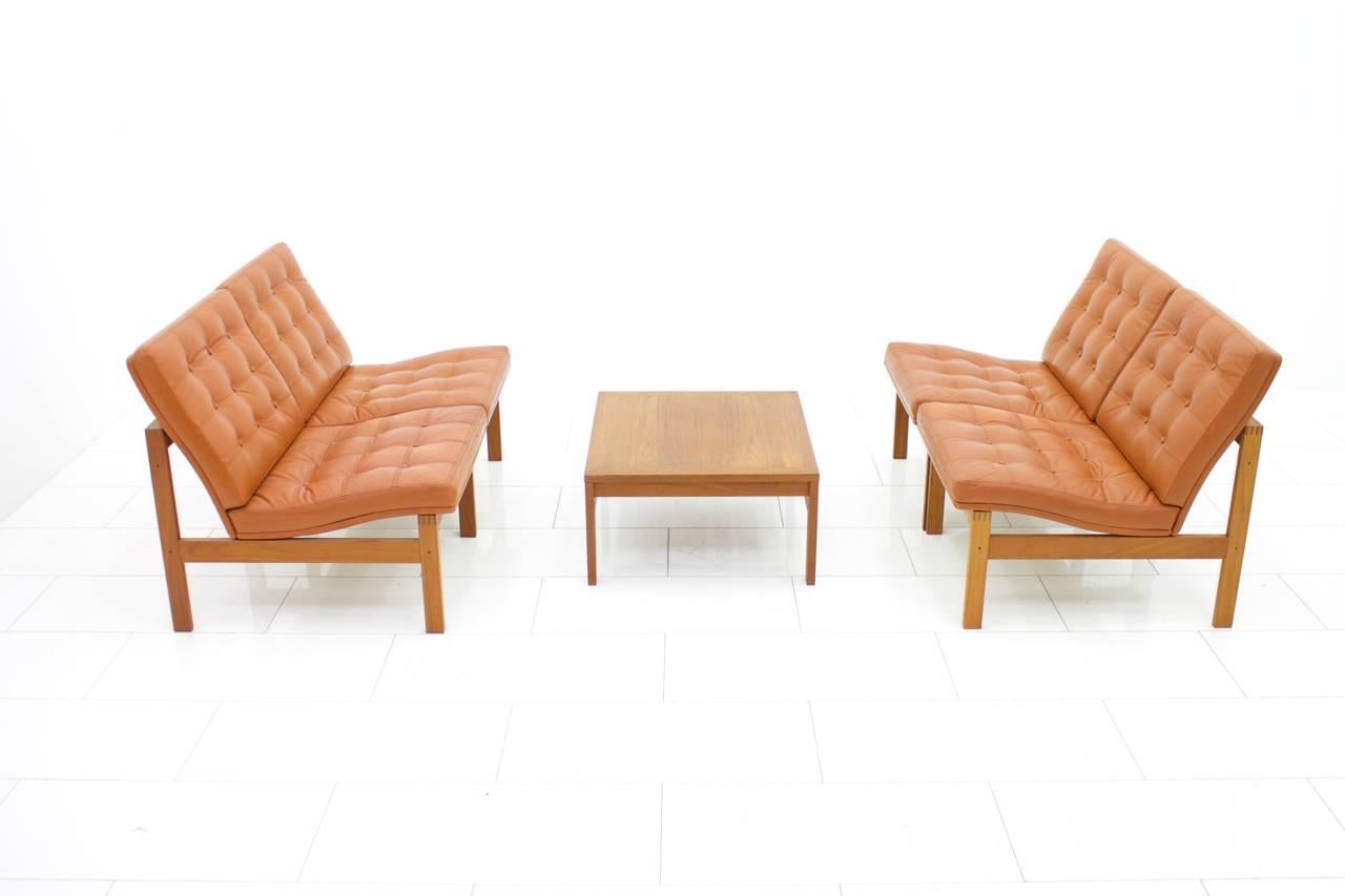 Mid-20th Century Torben Lind and Ole Gjerlov Modular Seating Sofa Chairs for France & Son Denmark For Sale