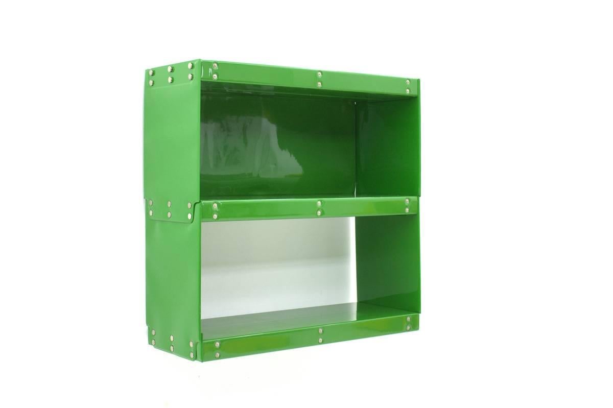 Green plastic shelf from the 