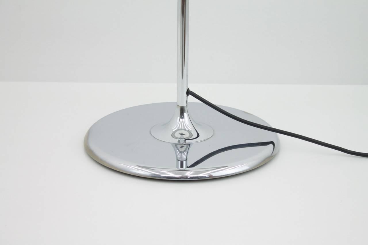 German Aluminium and Chrome Table Lamp by WILA , 1970s