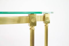 Brass and Mirror Console, Side Table, 1960s