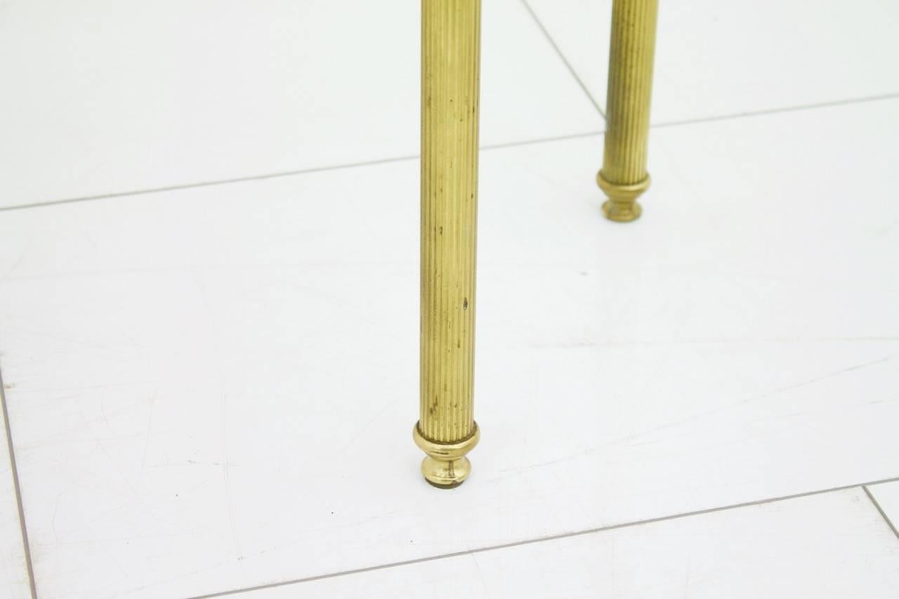 Mid-20th Century Brass and Mirror Console, Side Table, 1960s For Sale