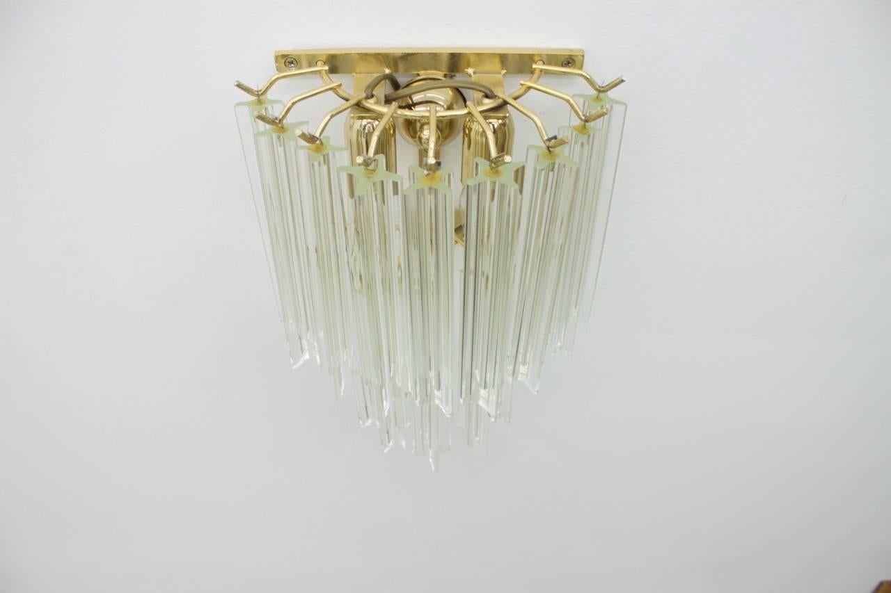 Pair of Murano Glass Wall Sconces Italy, 1960s For Sale 3