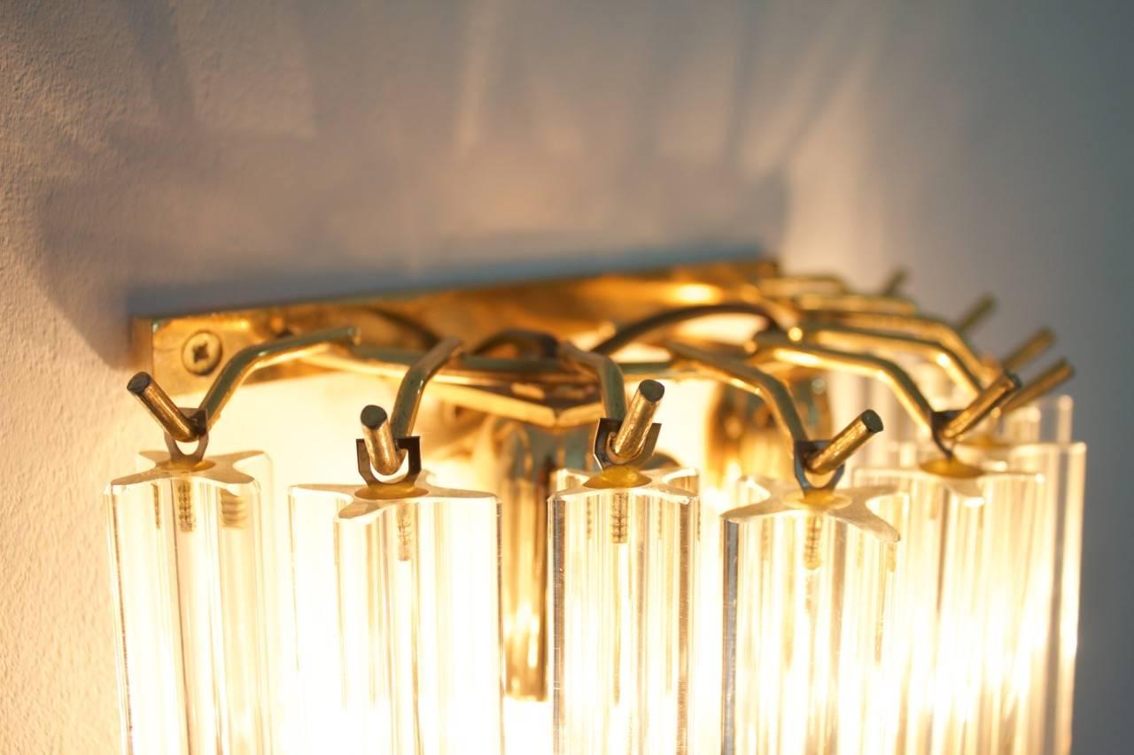 Pair of Murano Glass Wall Sconces Italy, 1960s In Good Condition For Sale In Frankfurt / Dreieich, DE