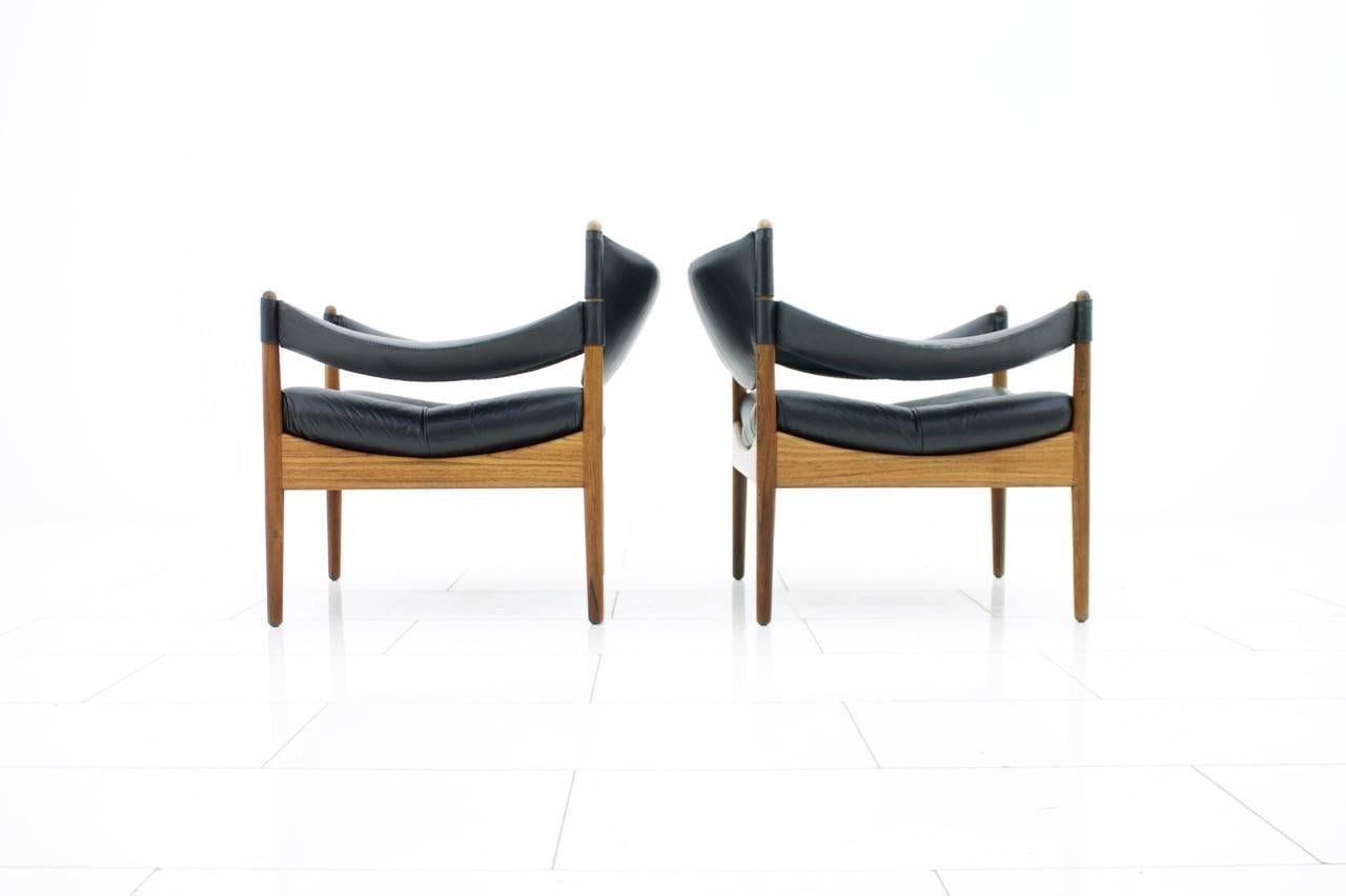 Pair of Lounge Chairs by Kristian Solmer Vedel, Denmark, 1963 3