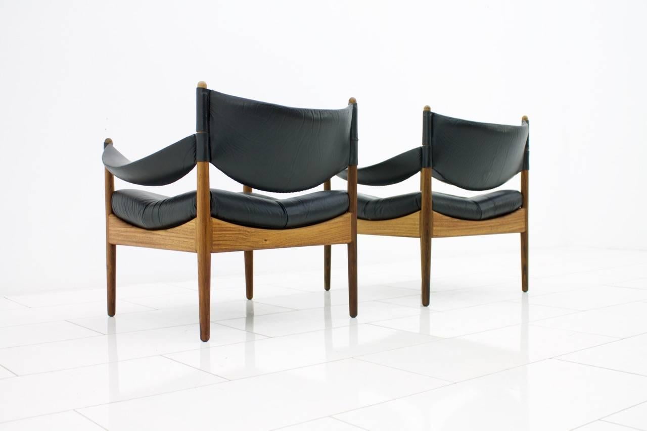 Pair of Lounge Chairs by Kristian Solmer Vedel, Denmark, 1963 1