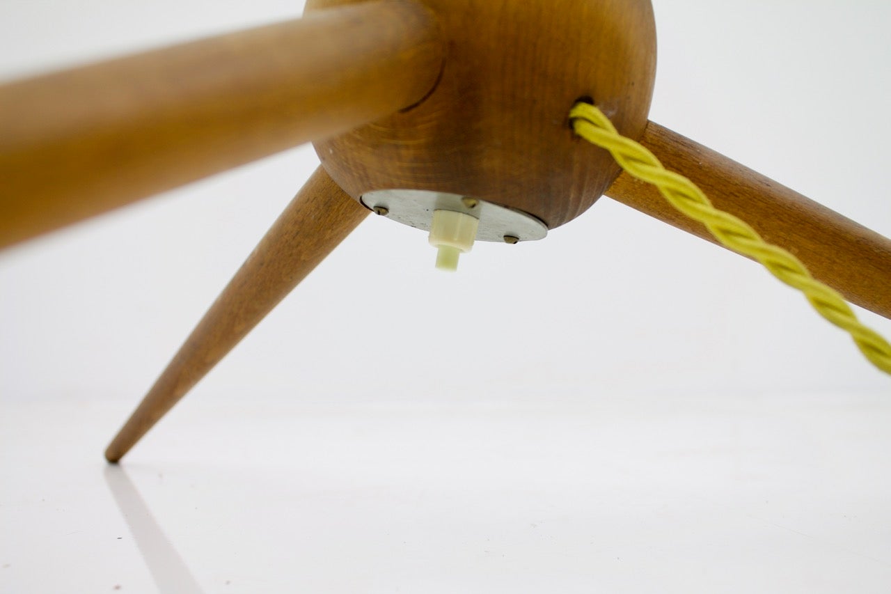 Severin Hansen Jr Teak Floor Lamp Bridge Denmark 1950s