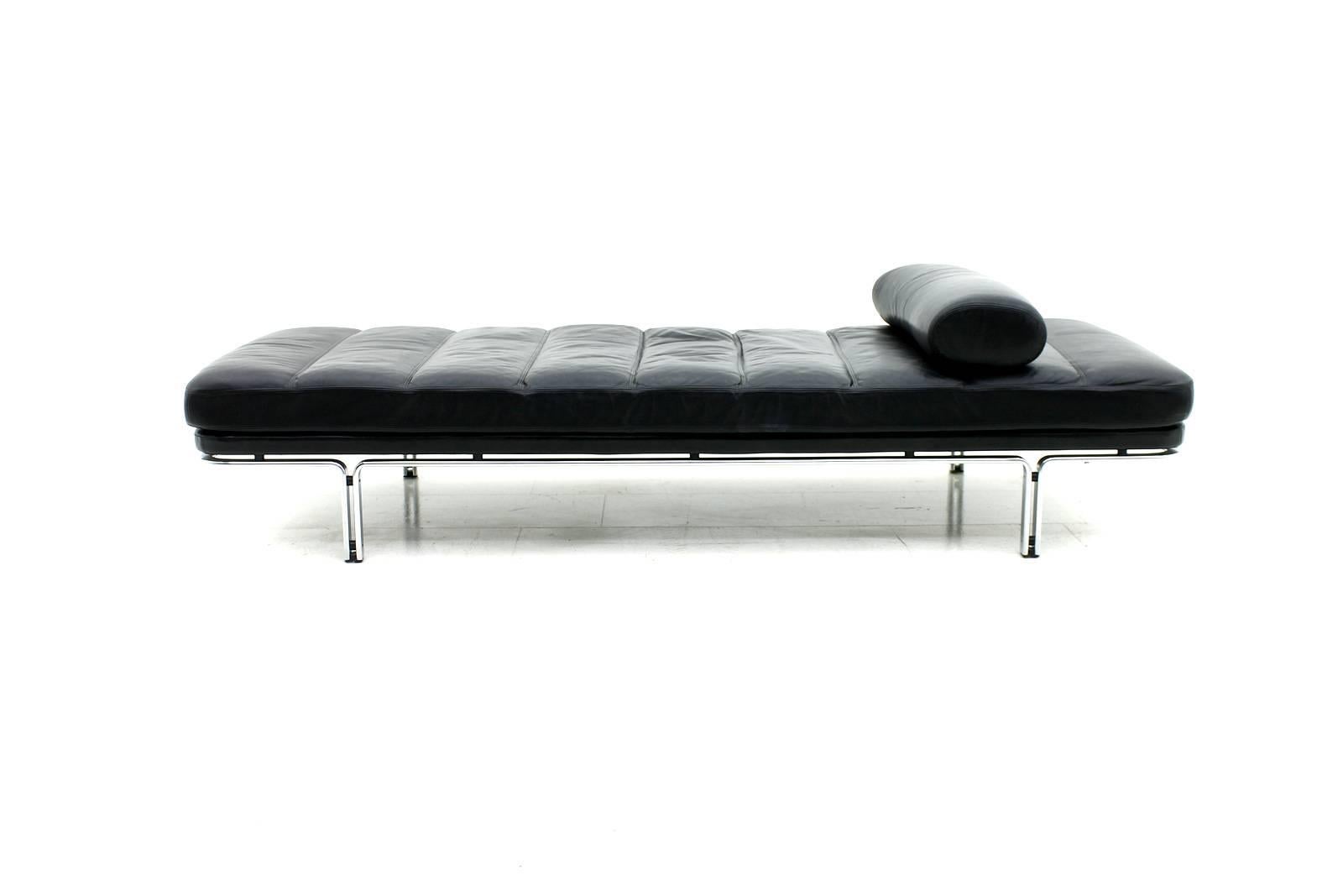 Mid-Century Modern Leather and Steel Daybed by Horst Bruning, Kill International, 1968