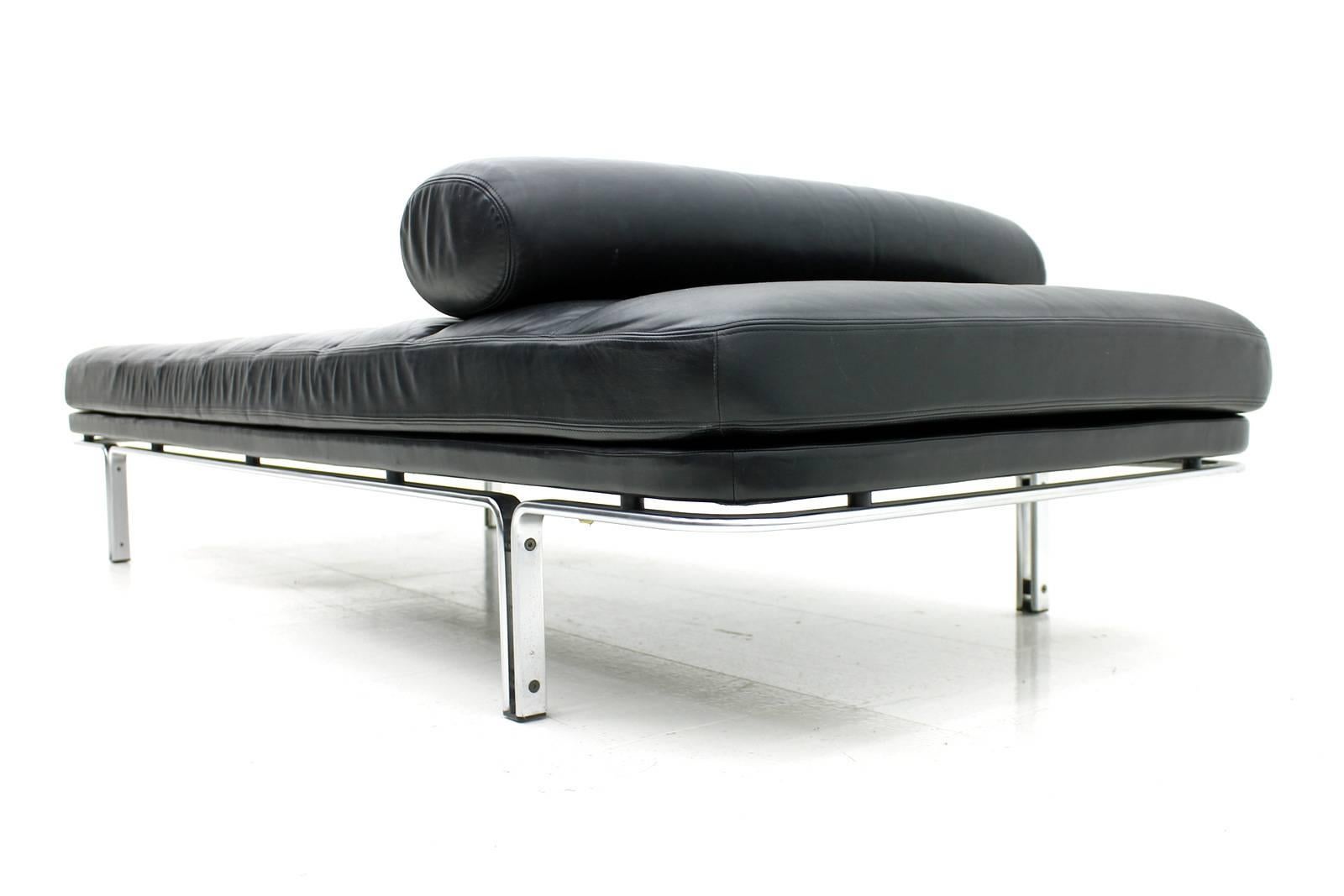 Mid-20th Century Leather and Steel Daybed by Horst Bruning, Kill International, 1968