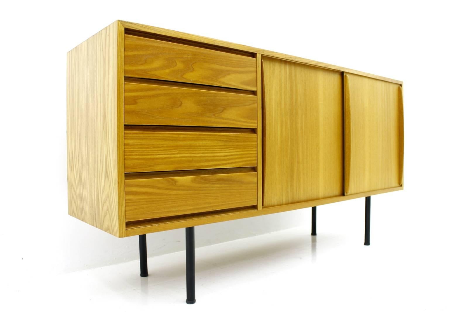 Scandinavian Modern Rare Pair of Ashwood Sideboard by Ollie Borg, Asko Finland, 1950s