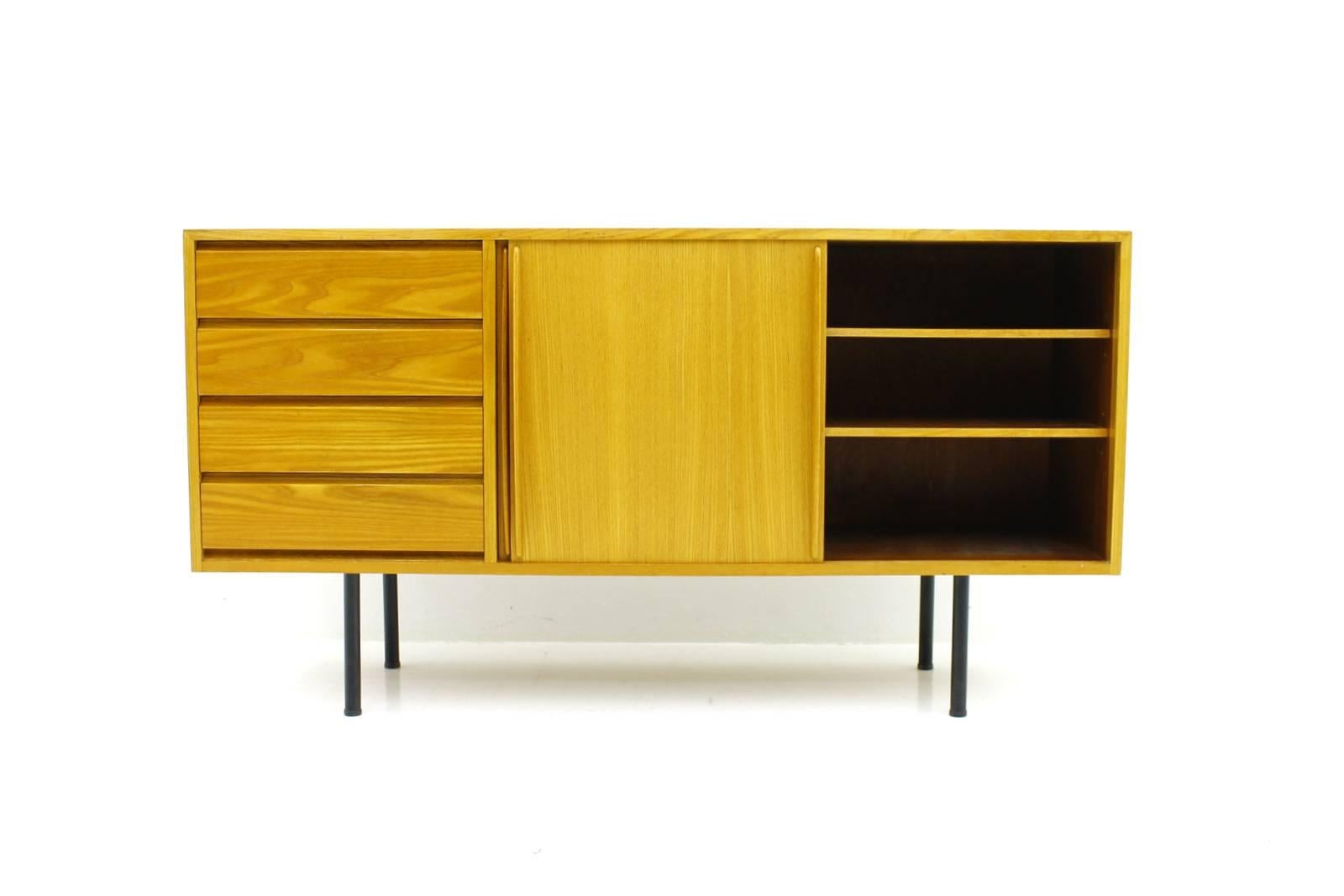 Rare Pair of Ashwood Sideboard by Ollie Borg, Asko Finland, 1950s In Excellent Condition In Frankfurt / Dreieich, DE