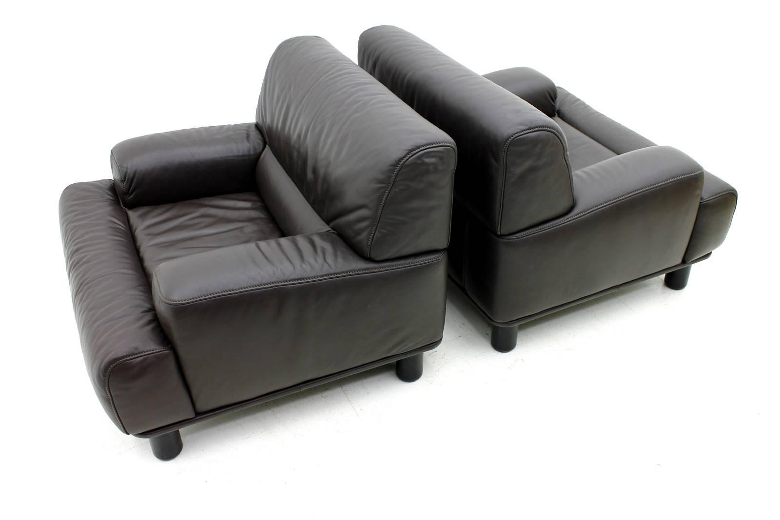 Swiss Leather Club Lounge Chair by De Sede, Switzerland