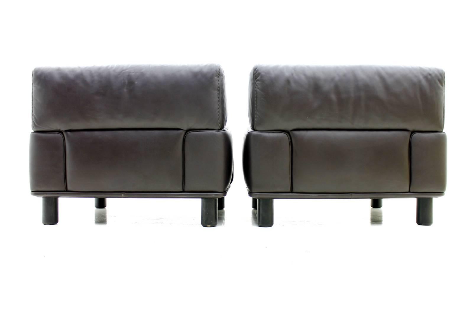Modern Leather Club Lounge Chair by De Sede, Switzerland