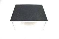 Coffee Table with a Slate Top and Chrome Base 1960s