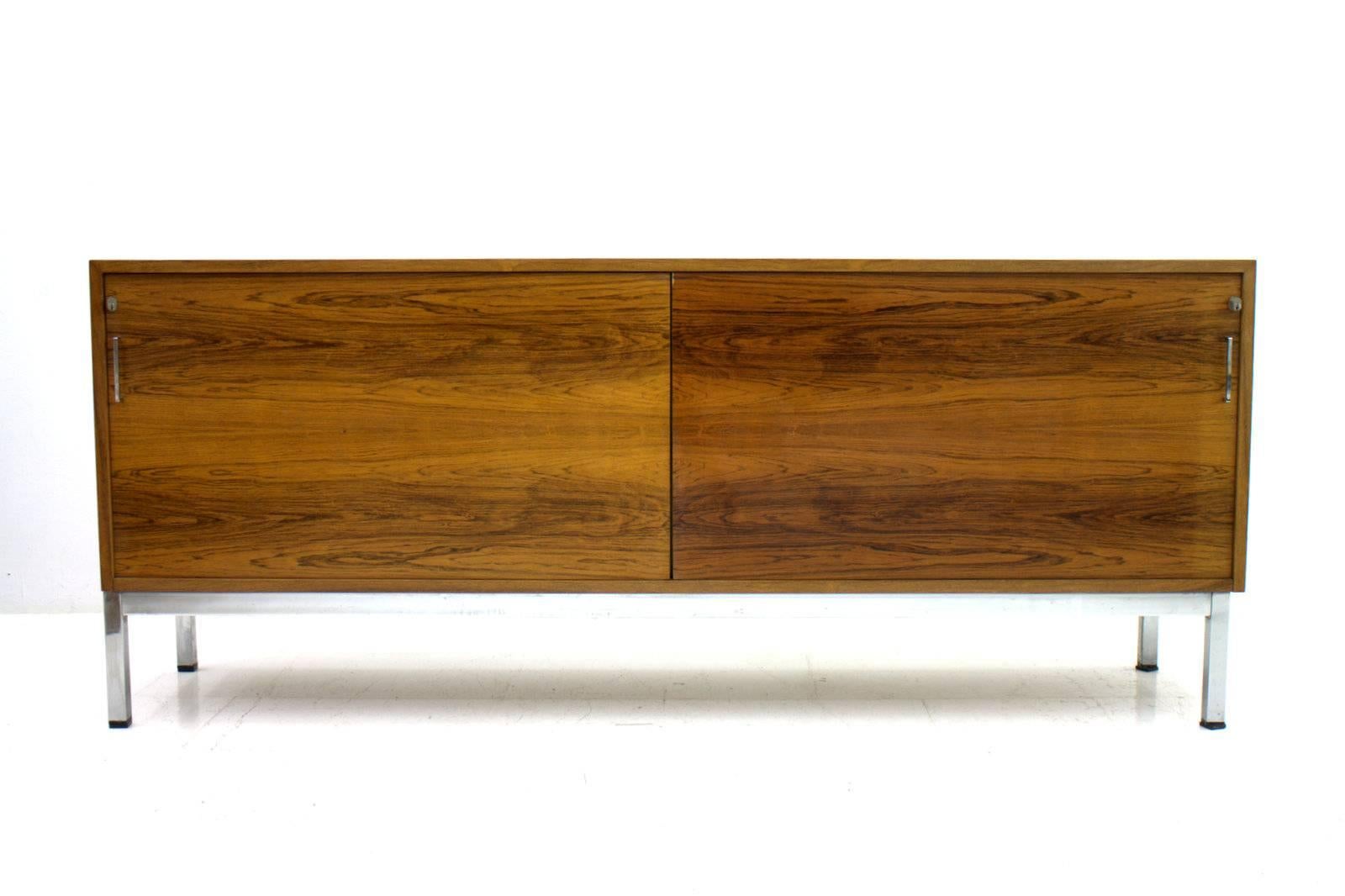 Mid-Century Modern Rosewood Sideboard with Chrome Base, 1970s