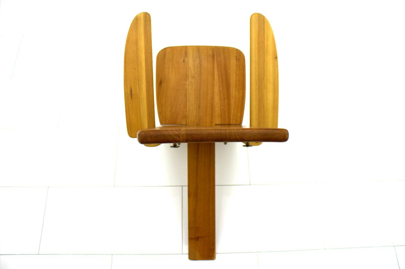 Sculptural Wood Chair, Side Chair, Finland, 1970s In Good Condition In Frankfurt / Dreieich, DE
