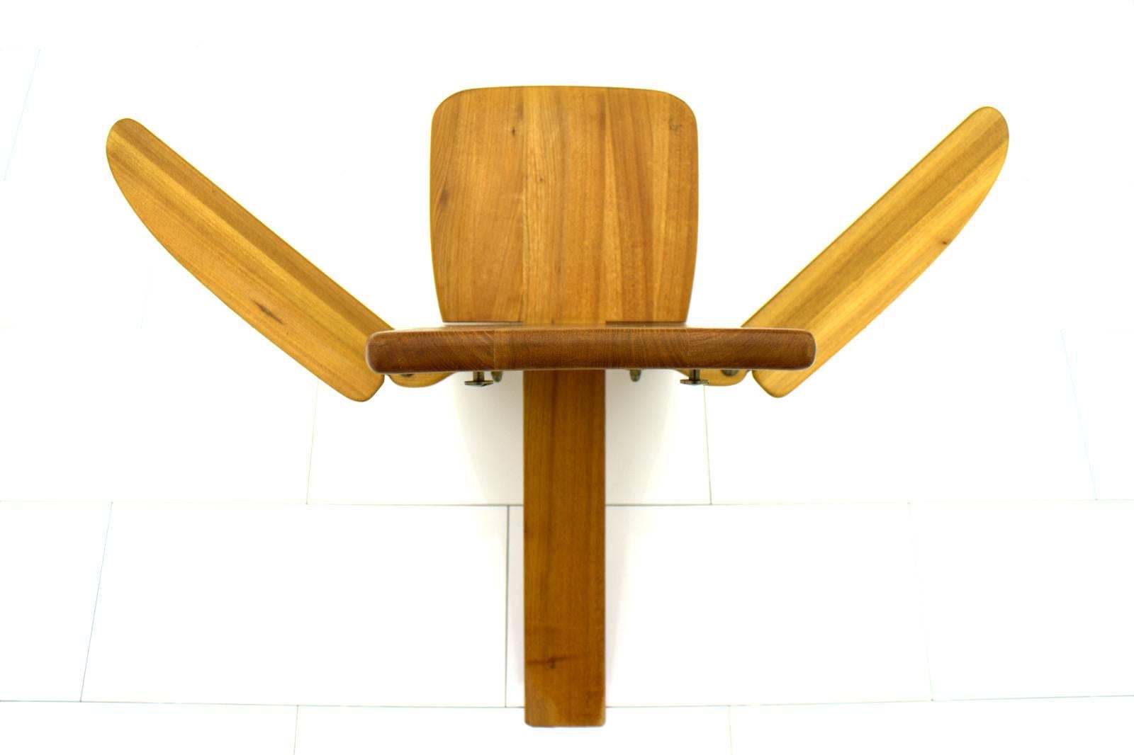 Late 20th Century Sculptural Wood Chair, Side Chair, Finland, 1970s