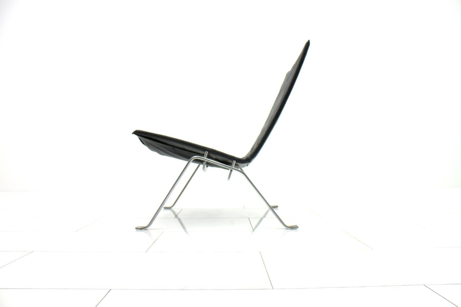 Scandinavian Modern Early PK 22 Lounge Chair by Poul Kjaerholm, E. Kold Christensen, Denmark, 1955