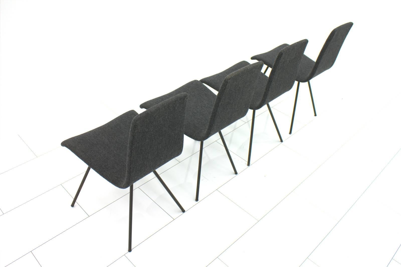 Swiss Set of Four Dining Room Chairs by Hans Bellmann, Switzerland, 1952 For Sale