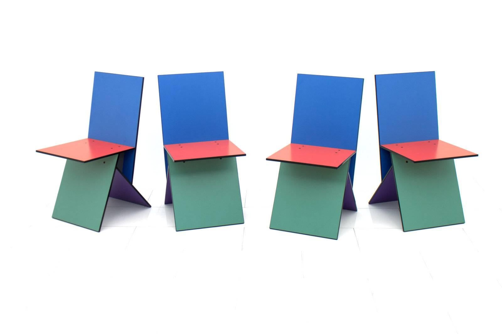 Set of Four Verner Panton Vilbert Chairs, 1993 1