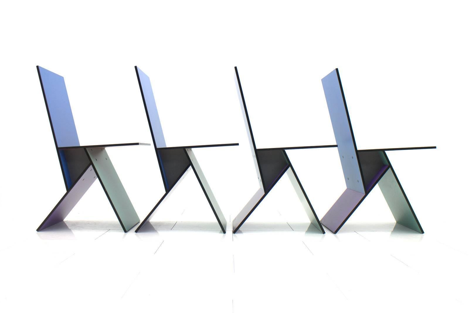 Set of Four Verner Panton Vilbert Chairs, 1993 3