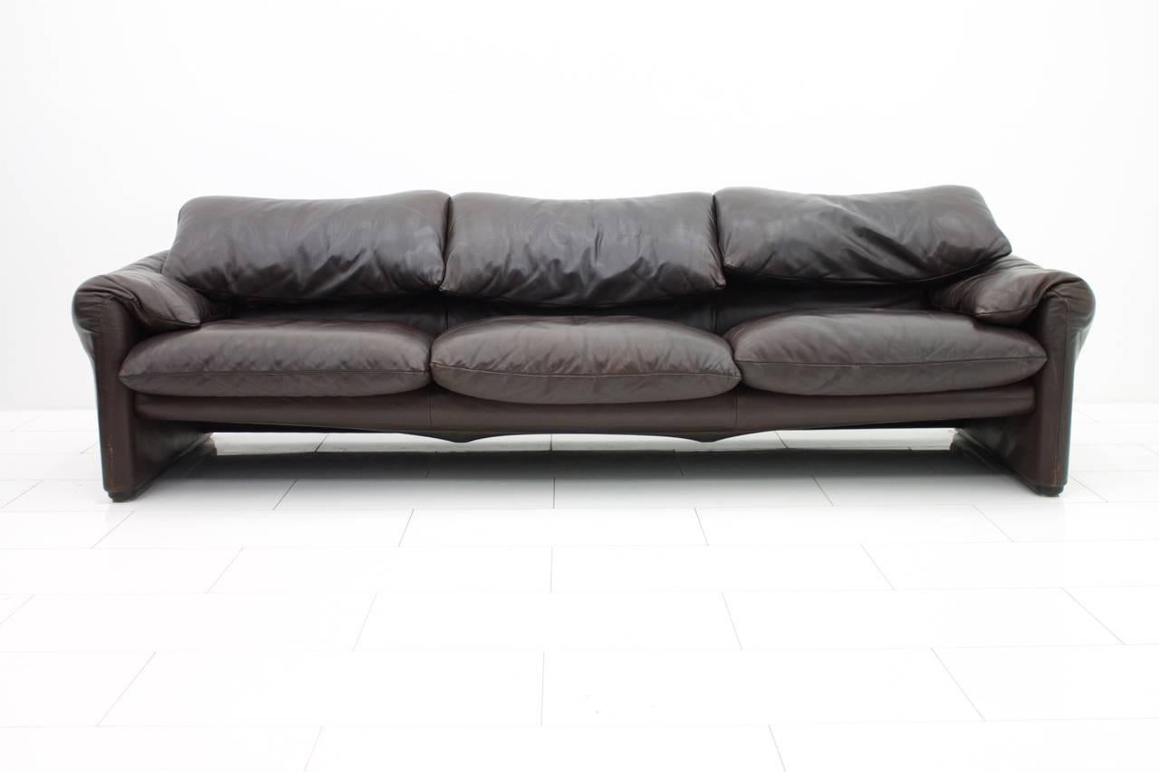 Mid-Century Modern Large Leather Lounge Group 