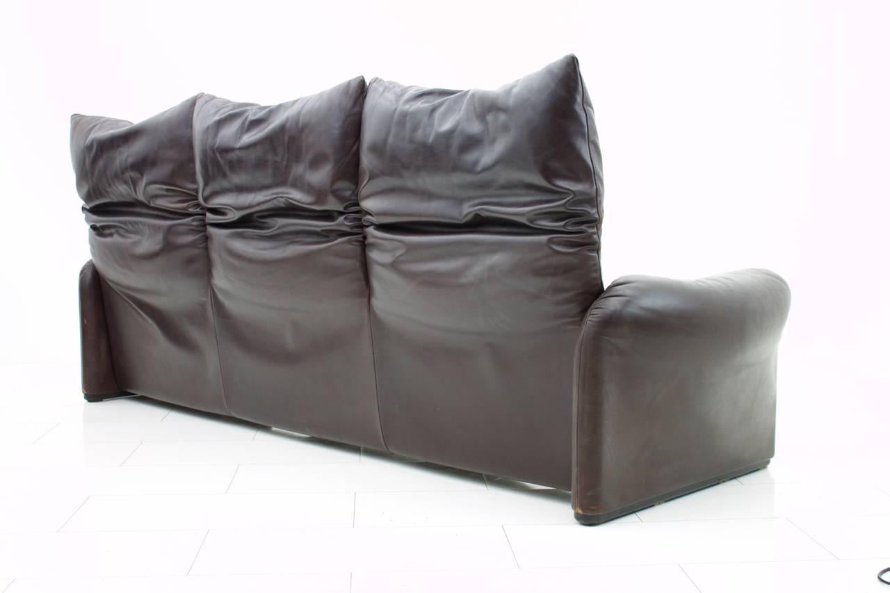 Italian Large Leather Lounge Group 