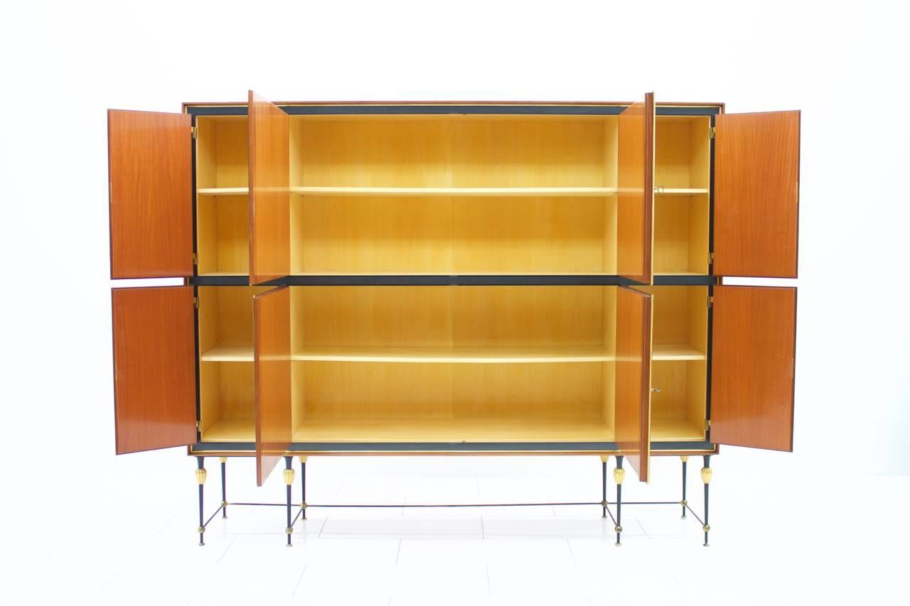German Nice Highboard, Cabinet by Hans Wauer, 1950s For Sale