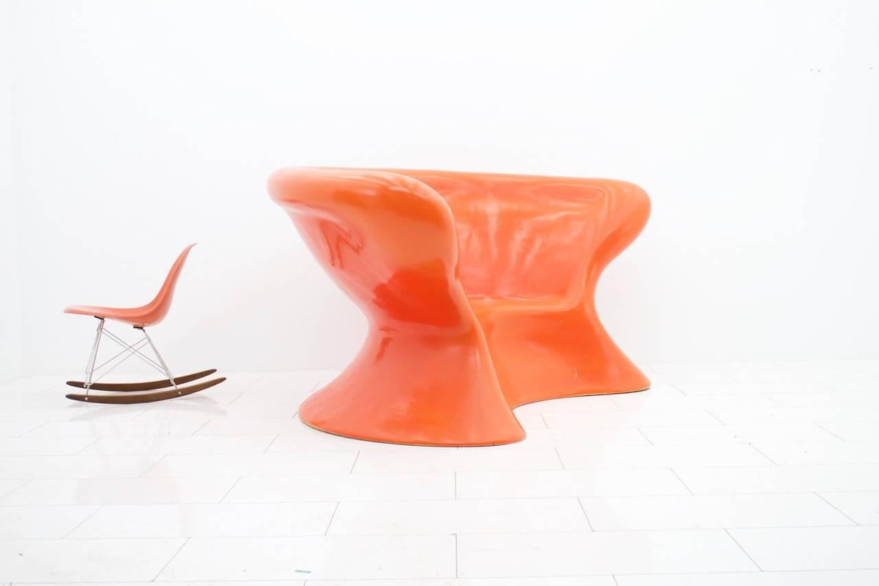 Late 20th Century Large Fiberglass Object Lounge Chair, 1970s For Sale