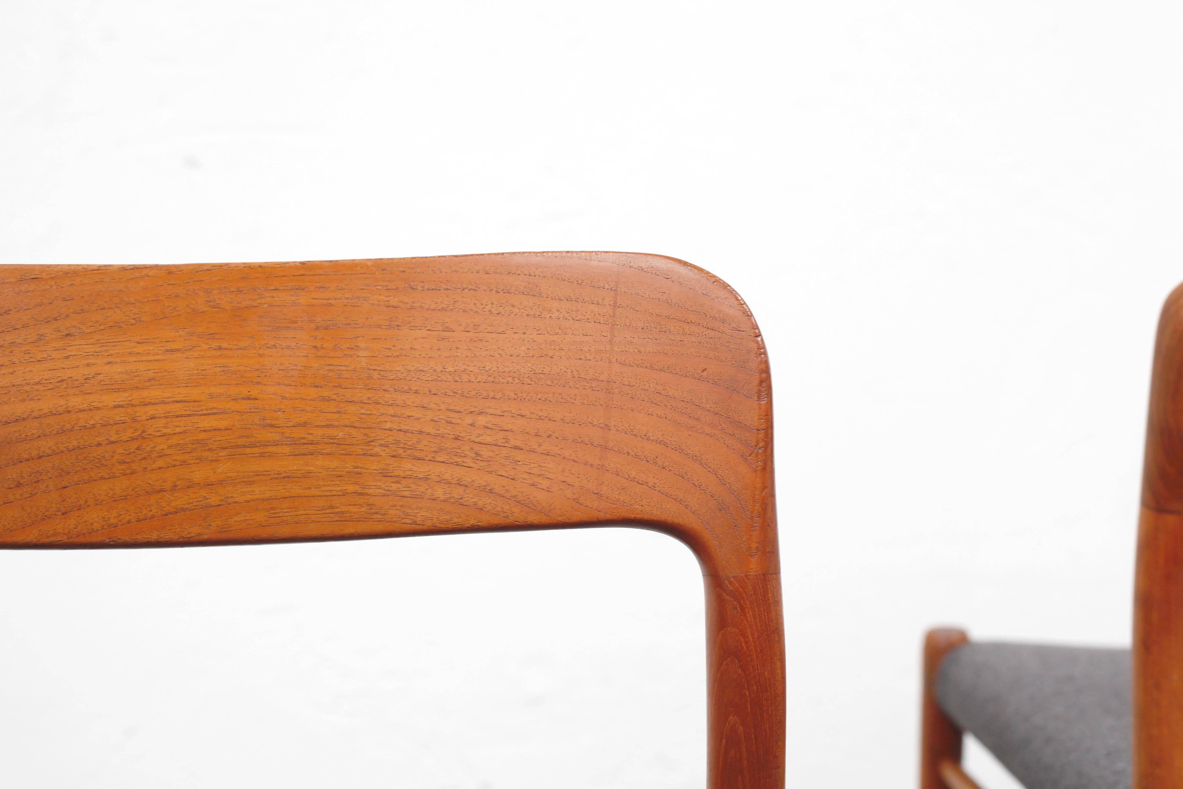 Teak Dining Chair Set by Niels O. Moeller No. 75 and No. 56 3