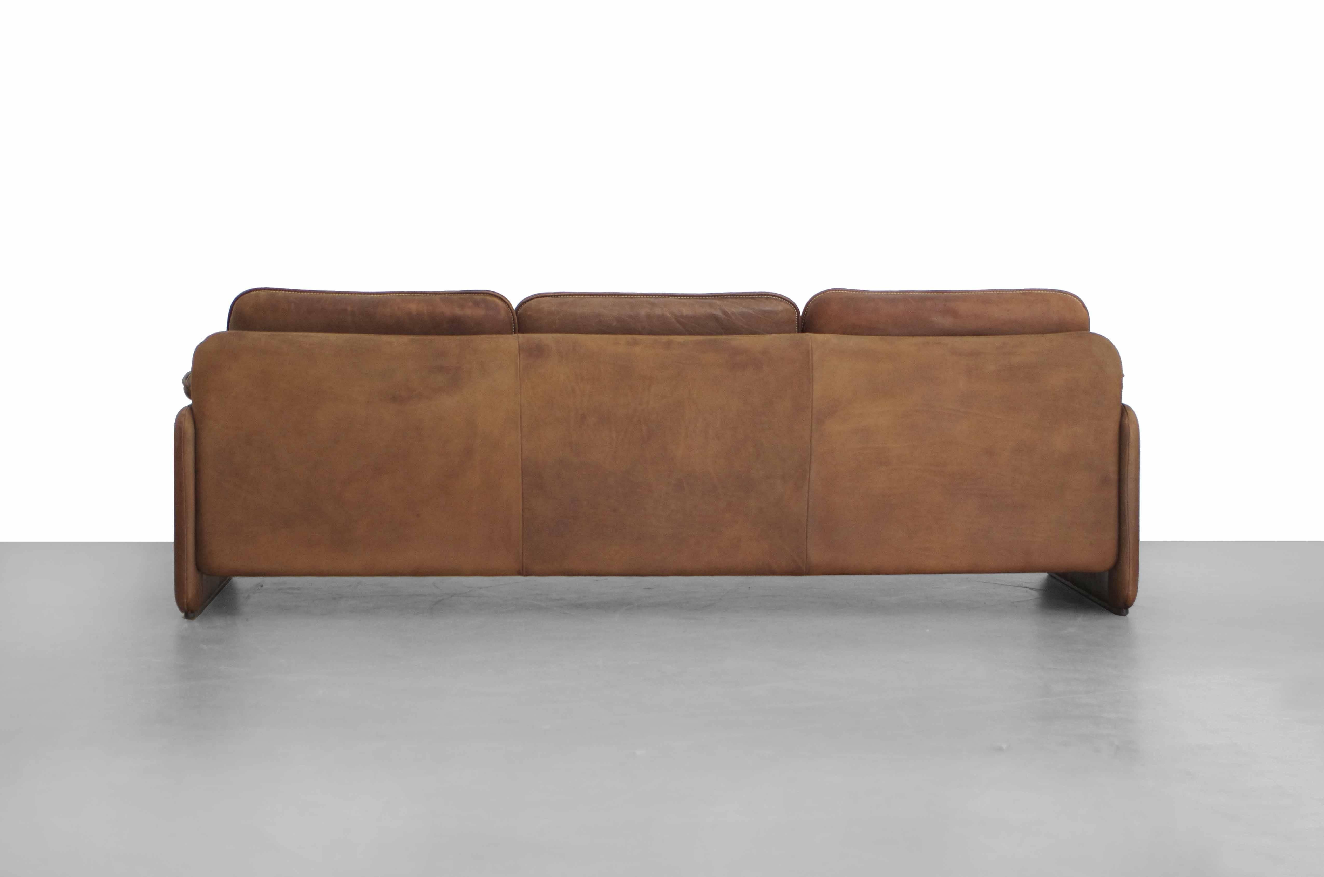 Swiss Ds-61 Leather Sofa by De Sede