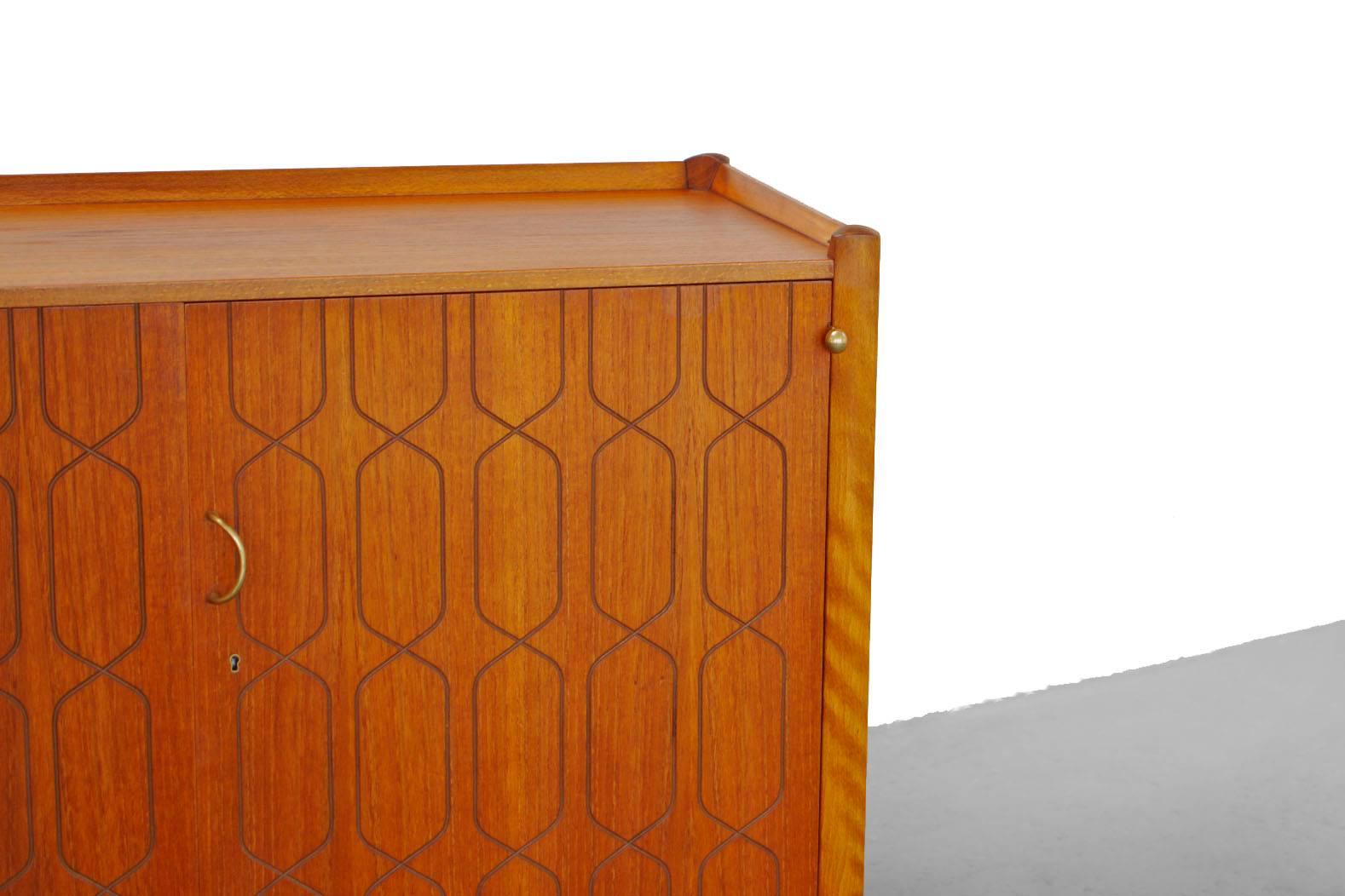 20th Century Teak Cabinet by David Rosén for Nordiska Sweden 1950s Sideboard