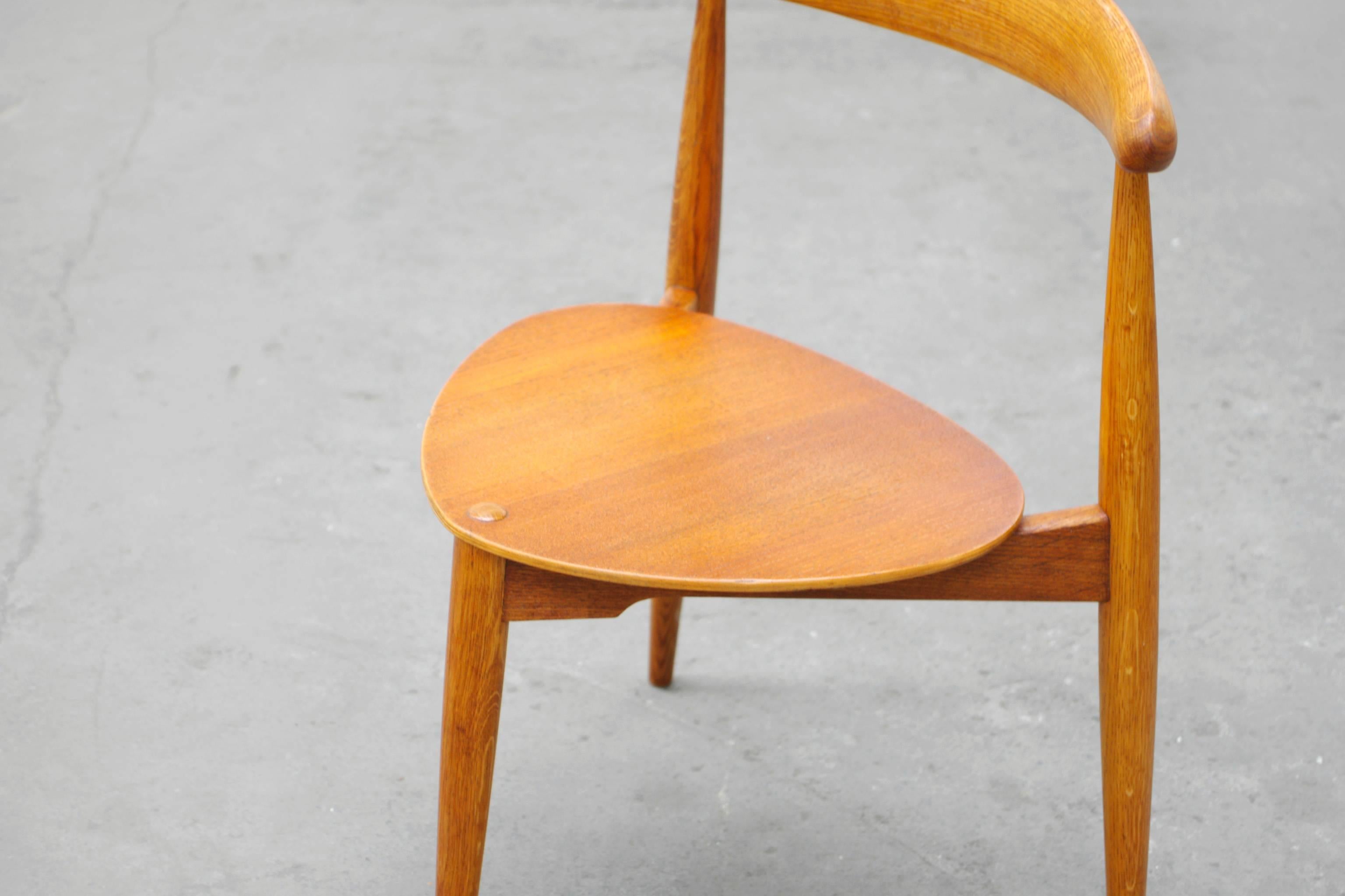 Teak Dining Group by Hans Wegner for Fritz Hansen FH 4103 Heart, 1952 2