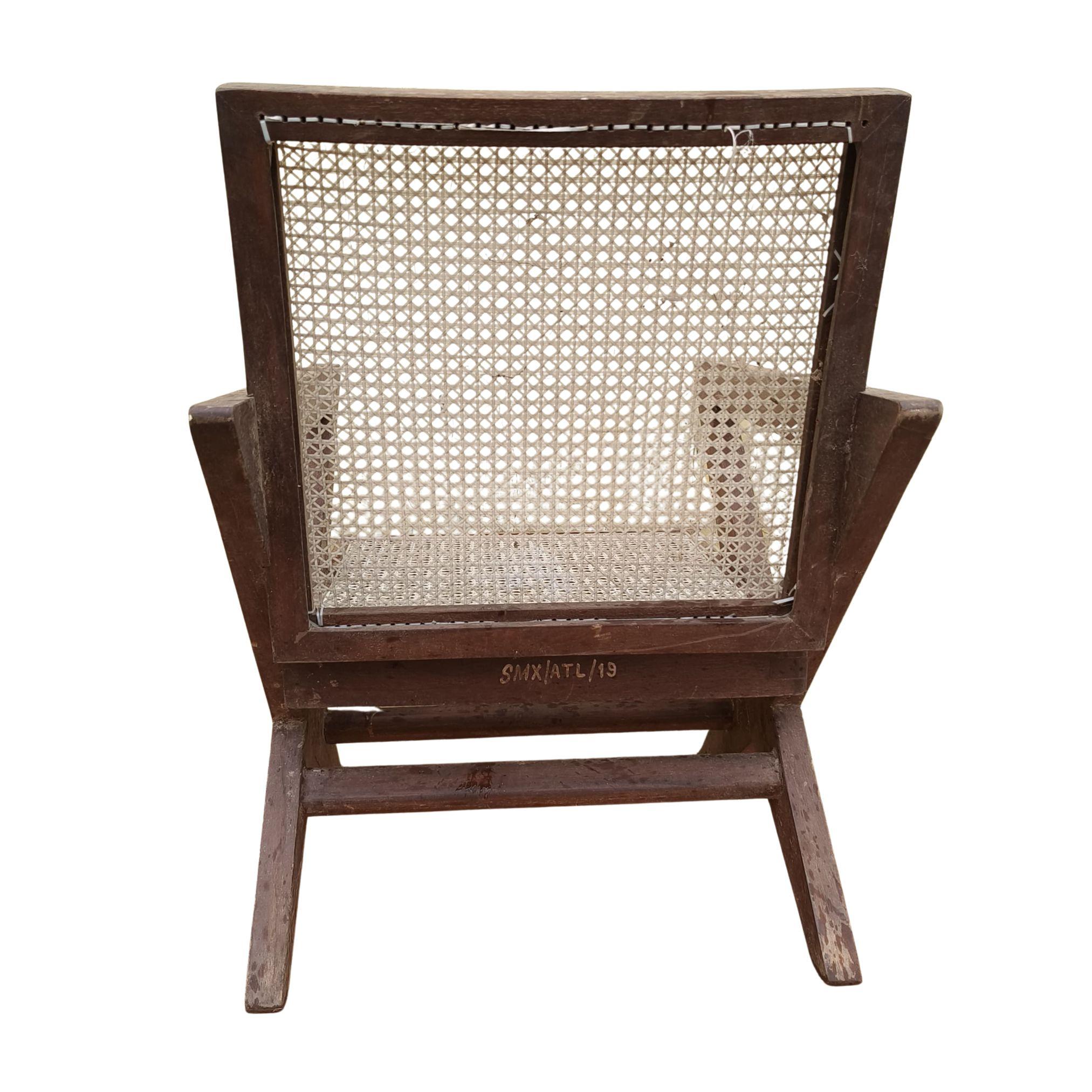 Un set de 2 authentiques Pierre Jeanneret  Chaises à pieds en X PJ-SI-45-A, Inde, années 1950 3